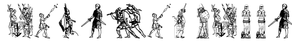 Ancient warriors and weapons TFB font preview